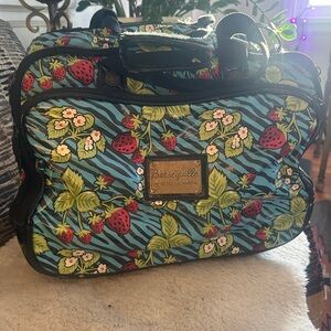 Betsey Johnson Strawberry Print Travel Bag
